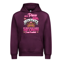 Mauve Wine As A Pisces Girl I Was Born With My Heart On My Sleeve And A Mouth Urban Hoodie - Jasminsmagicworld