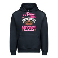 Navy As A Pisces Girl I Was Born With My Heart On My Sleeve And A Mouth Urban Hoodie - Jasminsmagicworld