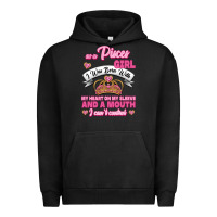 Pigment Black As A Pisces Girl I Was Born With My Heart On My Sleeve And A Mouth Urban Hoodie - Jasminsmagicworld