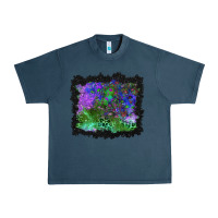 Midnight Navy halloween skull and leopard background Urban Heavy Tee - BundleAndBundleShop