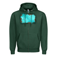 Sports Green gemstone leopard background Zipper Hoodie - JahusDesignShop