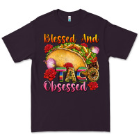 Plum Blessed and taco obsessed Mexico Premium Tee - FaDigitalArtStudio