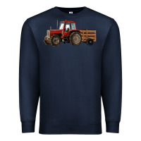 Navy farm tractor Premium Sweatshirt - RanaPortraitStore