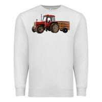 Oatmeal Heather farm tractor Premium Sweatshirt - RanaPortraitStore