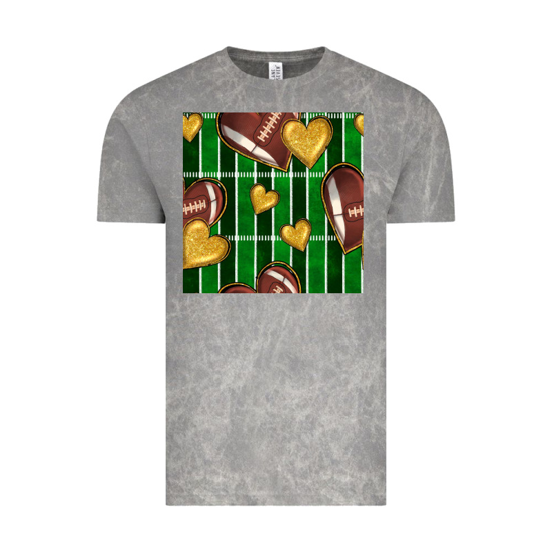 American Football Field And Hearts Seamless Pattern Vintage Tee by BundleAndBundleShop | Teevron