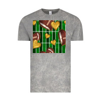 Cloud Rock american football field and hearts seamless pattern Vintage Tee - BundleAndBundleShop