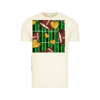 Vintage Arctic american football field and hearts seamless pattern Vintage Tee - BundleAndBundleShop