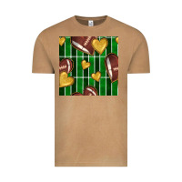 Vintage Camel american football field and hearts seamless pattern Vintage Tee - BundleAndBundleShop
