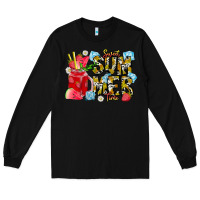 Black sweet summer time Long Sleeve Tee - CowhideDigitalArt