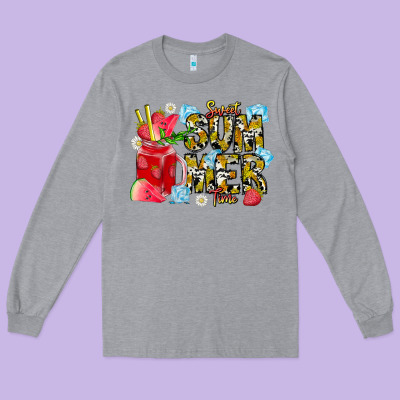 Sweet Summer Time Long Sleeve Tee Designed By Cowhidedigitalart