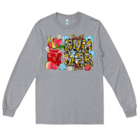 Heather Grey sweet summer time Long Sleeve Tee - CowhideDigitalArt