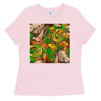 Bubblegum Pink St. Patrick's Day Horse With Horseshoes Seamless Ladies Tee - FaDigitalArtStudio