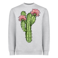 Heather Grey cactus 4 Heavyweight Sweatshirt - JahusDesignShop