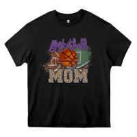 Black Basketball Mom Heavy Core Tee - HowdyJamesFarm