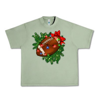 Oil Green american football christmas with lights and ribbon Urban Heavy Tee - FaDigitalArtStudio