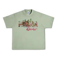Oil Green mama bear with daisy Urban Heavy Tee - RanaPortraitStore