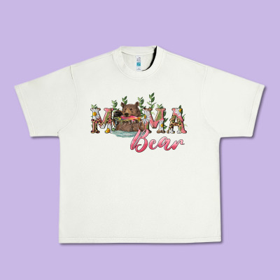 Mama Bear With Daisy Urban Heavy Tee Designed By Ranaportraitstore