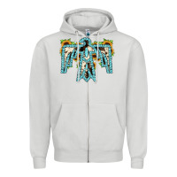 Dove Grey thuhderbird Zipper Hoodie - JahusDesignShop