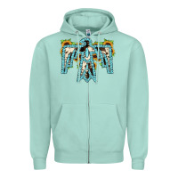 Seafoam thuhderbird Zipper Hoodie - JahusDesignShop