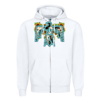 White thuhderbird Zipper Hoodie - JahusDesignShop
