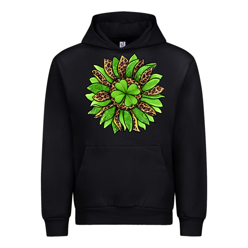 Lucky Leopard St Patricks Sunflower Urban Hoodie by Jasminsmagicworld | Teevron
