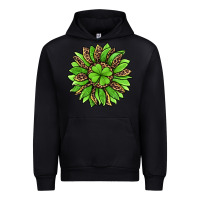Black lucky leopard st patricks sunflower Urban Hoodie - Jasminsmagicworld