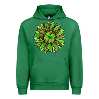 Emerald lucky leopard st patricks sunflower Urban Hoodie - Jasminsmagicworld