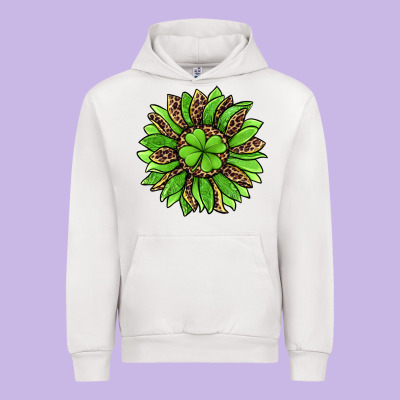 Lucky Leopard St Patricks Sunflower Urban Hoodie Designed By Jasminsmagicworld