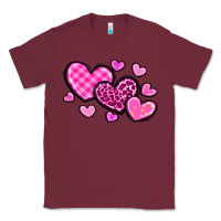 Burgundy love hearts Classic Tee - OliviaCreatesArt