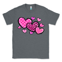 Charcoal Heather love hearts Classic Tee - OliviaCreatesArt