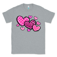 Heather Grey love hearts Classic Tee - OliviaCreatesArt