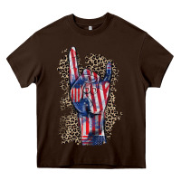 Chocolate Brown Freedom rock hand 4th of july Heavy Core Tee - CowGirlArtShop