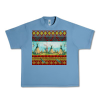 Pebble Blue teepe tent dreamcatcher totem pole seamless patter Urban Heavy Tee - FaDigitalArtStudio