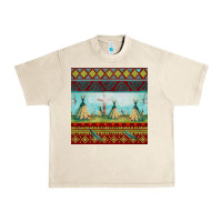 Sandshell teepe tent dreamcatcher totem pole seamless patter Urban Heavy Tee - FaDigitalArtStudio