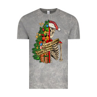 Cloud Rock sorta merry sorta scary skeleton Vintage Tee - FaDigitalArtStudio