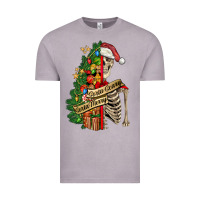 Vintage Zinc sorta merry sorta scary skeleton Vintage Tee - FaDigitalArtStudio