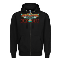 Black thunderbird free bird Zipper Hoodie - JahusDesignShop