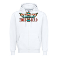 White thunderbird free bird Zipper Hoodie - JahusDesignShop