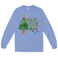 Colony Blue Jolly Jolly Babe Long Sleeve Tee - CowhideDigitalArt
