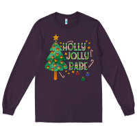 Plum Jolly Jolly Babe Long Sleeve Tee - CowhideDigitalArt
