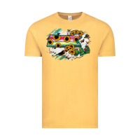 Vintage Mustard Massachusetts State Map Vintage Tee - RanaPortraitStore