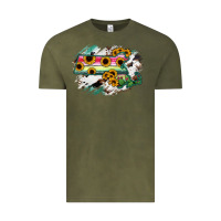 Vintage Olive Massachusetts State Map Vintage Tee - RanaPortraitStore