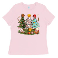 Bubblegum Pink baseball trees bbs Ladies Tee - BundleAndBundleShop