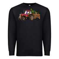 Black christmas farm Premium Sweatshirt - RanaPortraitStore