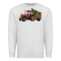 Oatmeal Heather christmas farm Premium Sweatshirt - RanaPortraitStore