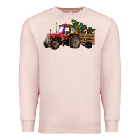 Pale Pink christmas farm Premium Sweatshirt - RanaPortraitStore