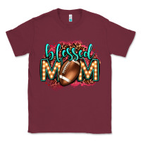 Burgundy blessed american football mom lightbulb letters Classic Tee - OliviaCreatesArt