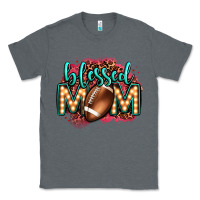 Charcoal Heather blessed american football mom lightbulb letters Classic Tee - OliviaCreatesArt