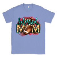 Blessed American Football Mom Lightbulb Letters Classic Tee | Teevron