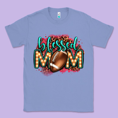 Blessed American Football Mom Lightbulb Letters Classic Tee Designed By Oliviacreatesart